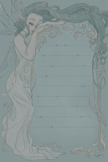 Lilly of the valley memo pad