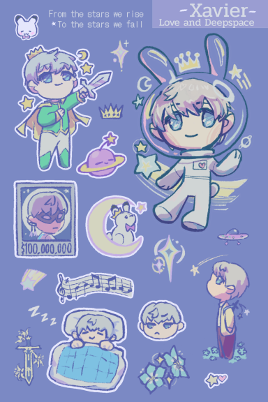 Xavier sticker sheet