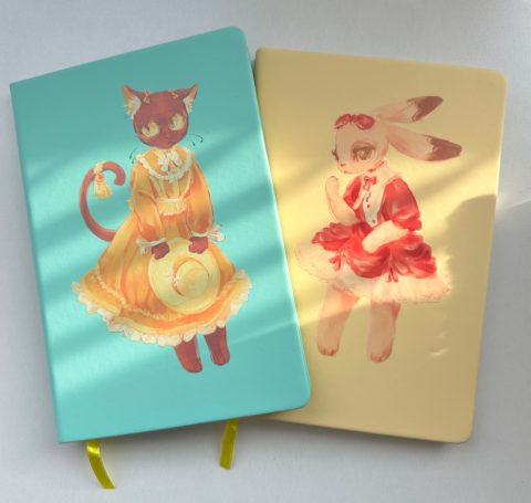 Hardcover leatherette notebooks
